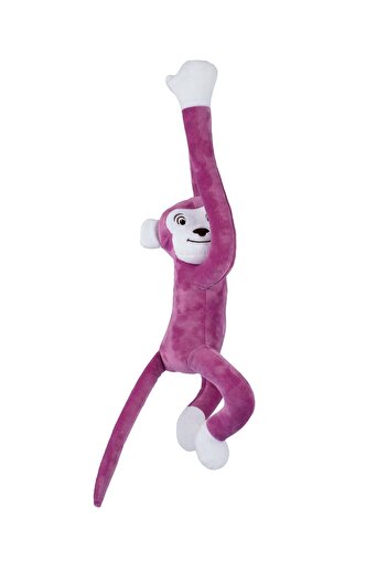 Boumini Toys Neck Hugging Plush Monkey Purple Hands with Snap Fasteners 55 cm