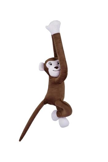 Boumini Toys Neck Hugging Plush Monkey Coffee Hands with Snap Fasteners 55 cm