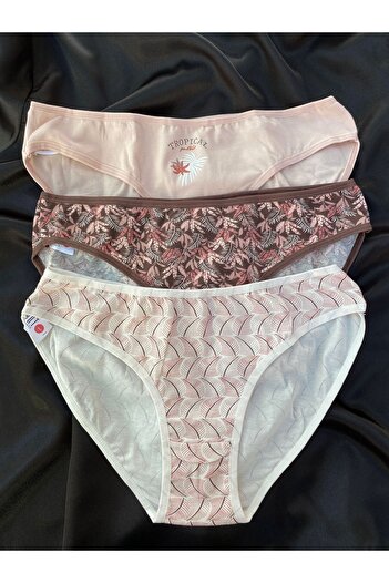 Dominant Bikini pentru femei Dominant Cotton - Pachet de 3 chiloți, culori mixte