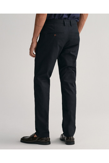Gant Men's Black Slim Fit Chino Trousers