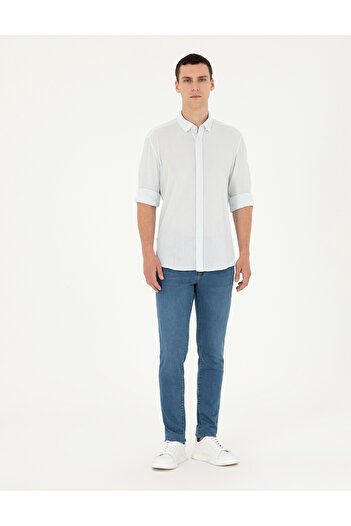 Pierre Cardin Açık Mavi Regular Fit Uzun Kollu Gömlek 50286086-VR095