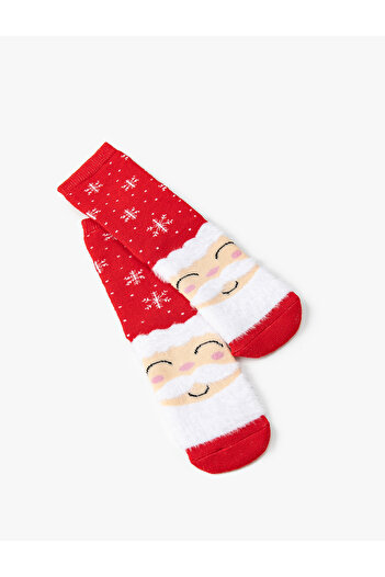 Koton Santa Claus Detailed Christmas Themed Towel Socks