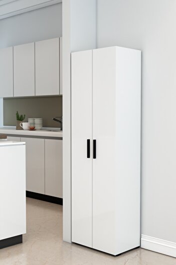 SENSA MODÜLER MOBİLYA 2 Kapak 8 Raf Çok Amaçlı Dolap , Çok Amaçlı Dolap, Mutfak, Banyo, Balkon, Kiler, 8 Raflı Dolap