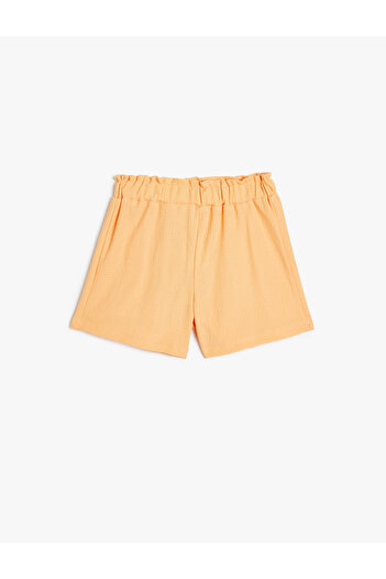 Koton Textured Basic Shorts - Elastic Waist