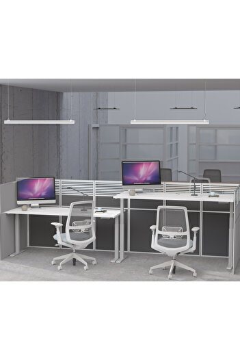 Mahmayi Flexispot Standing Desk Dual Motor 3 Stages 160cmx75cm Height Adjustable Home Office - White