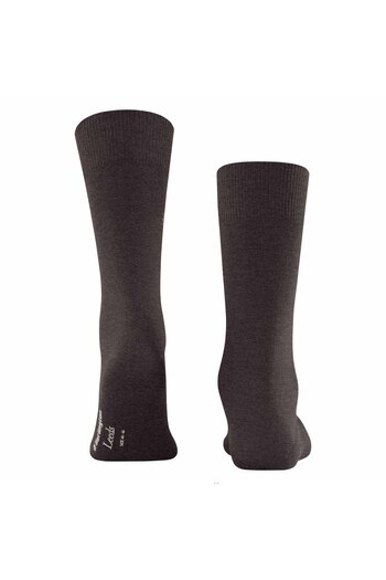 Burlington Herren Socken LEEDS - Schurwolle, Logo, Uni, One Size, 40-46