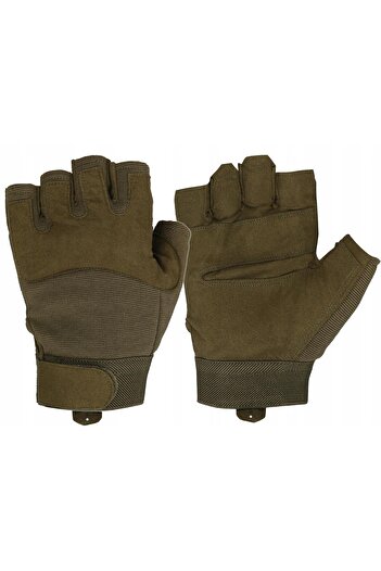 Mil-Tec Miles-Tec Half Finger Army Green Gloves