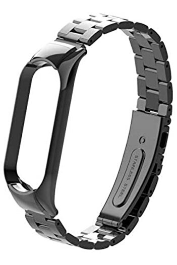 Fibaks Xiaomi Mi Band 3/Mi Band 4 Cord Smart Bracelet Stainless Steel Clip Watch Cord Strap Wristband
