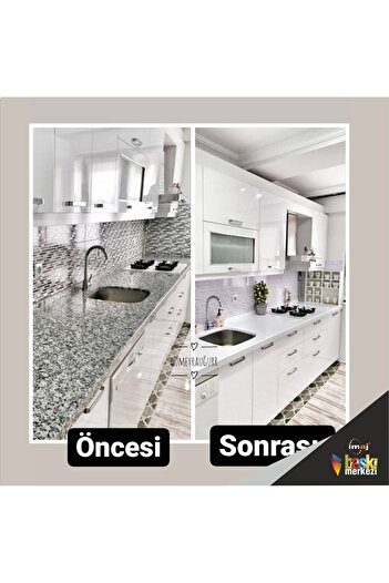 Bigaimaj Kitchen Countertop White Self Adhesive Foil Coating 70Cmx100Cm