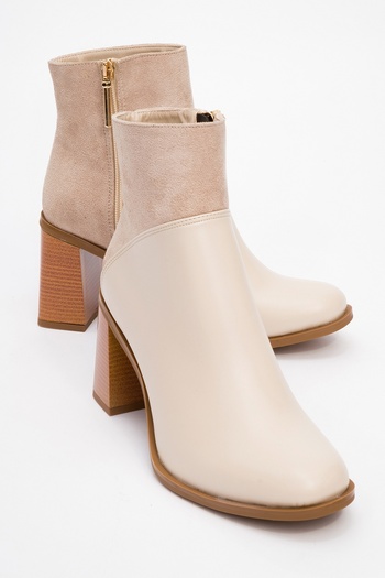LuviShoes Ropa Beige Women's Heeled Boots
