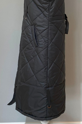 REMSA Black Long Puffer Vest - Hooded, Model 17862