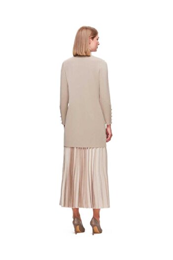 MISS DALIDA Μακρυμάνικο Basic Knitwear Tunic - Stone Color T25K-6001