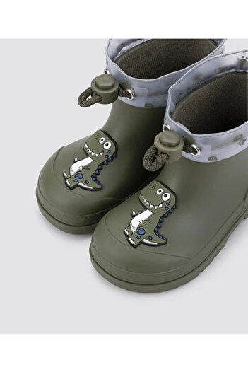 IGOR W10323-050 Mendi Dino Çocuk Yağmur Çizmesi Koyu Yeşil