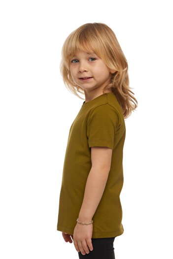 LOVETTI UniSex KidS T-Shirt - Olive Green, Crew Neck, Short Sleeve
