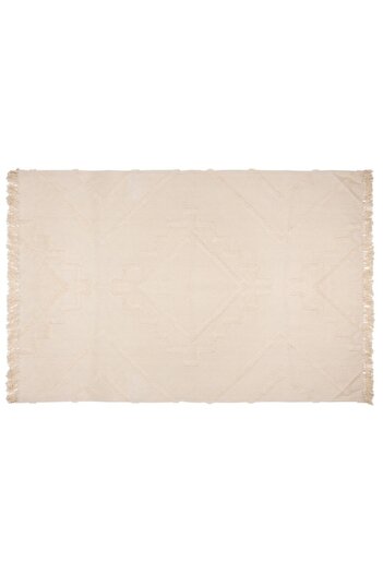 Atmosphera Inca Tufted Pattern Fringe Detail Cotton Rug 120 x 170cm