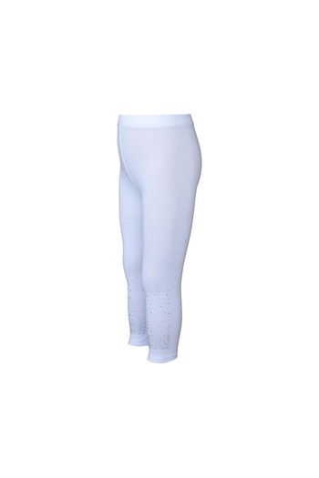 LOVETTI White Stoned Summer leggings for Girls
