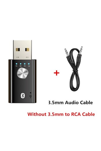 Choice No Rca Cable 4 In 1 Bluetooth 5.1 Audio Receiver Transmitter Stereo Usb Dongle 3.5mm 3.5 Aux Rca Wir