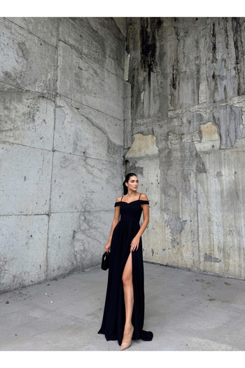 Mekafashion Off Shoulder Evening Dress