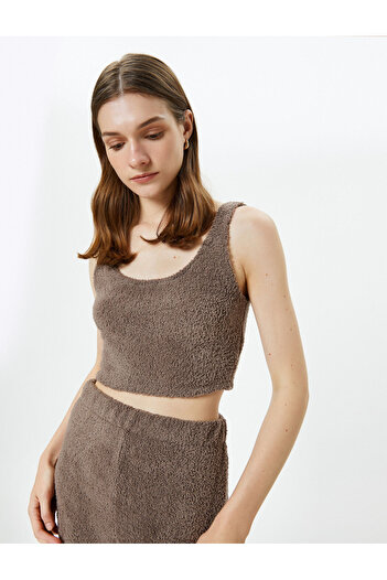 Koton Polar Pajama Top with Crop Straps