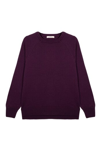 SHERIN Purple Crew Neck Sweater