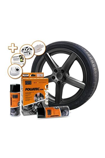 FOLIATEC Jant Metal Sprey Folyo Yüzey Kaplama Seti 2x400ml. Antrasit Metal Mat