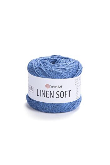 Yarnart LINEN SOFT Ață de tricotat manual Albastru - 7318
