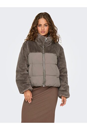 ONLY Onlwanja Women's Puffer Coat - Fur, Cc, Otw, Walnut 15292945
