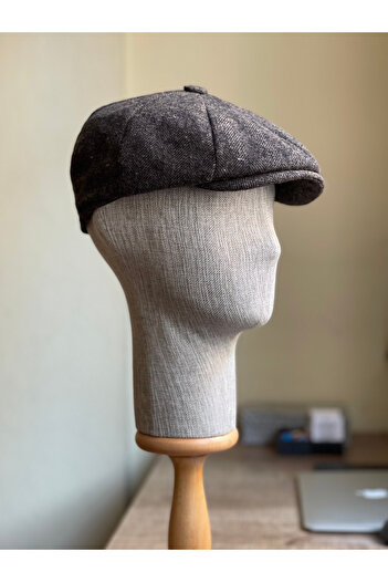 Rupen Kraft Стандартна зимна вълнена британска филцова шапка в стил Peaky Blinders Мъжка шапка с рибена кост
