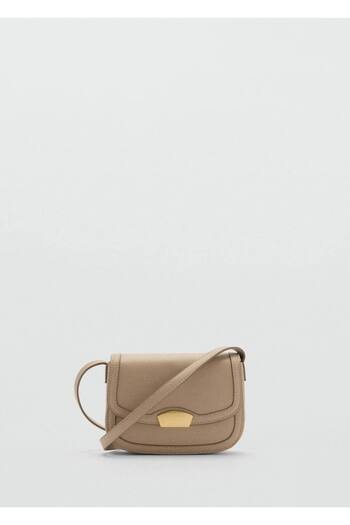 MANGO Woman Mini Crossbody Bag with Metal Lock