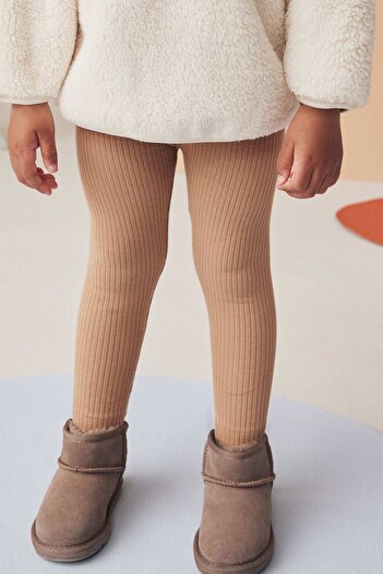Next Baby Krem - Ayı Desenli  Sweatshirt & Tayt Takımı