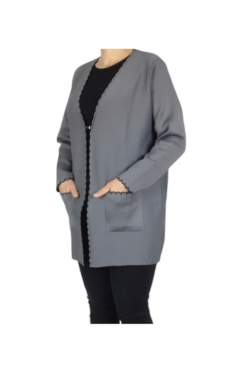 ECE GİYİM Women's Front Agraphy Thick Winter Vest with Pockets