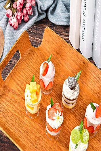 Open Home Concept 18-Piece Plastic Transparent Dessert and Shot Glass Set - Team Bride Party