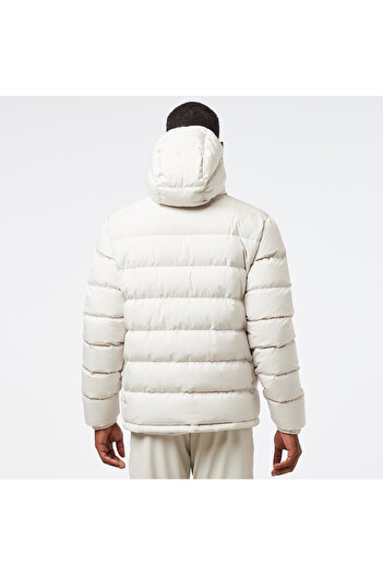 Lacoste Erkek Regular Fit Kapüşonlu Beyaz Şişme Mont