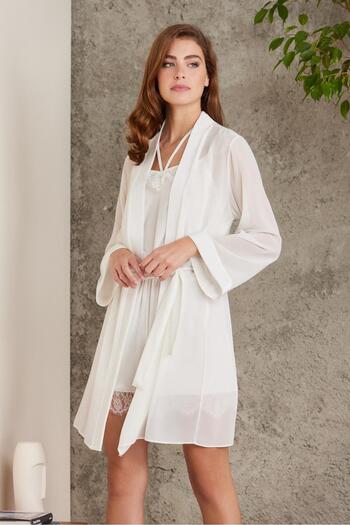 Pierre Cardin Lace Velvet Jumpsuit & Dressing Gown Set - 4800