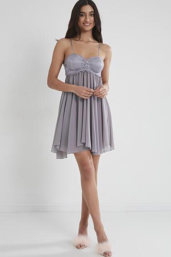Pierre Cardin Şifon Dantelli Gecelik - 880