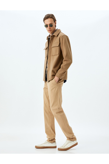 Koton Slim Fit pamut gabardin nadrág