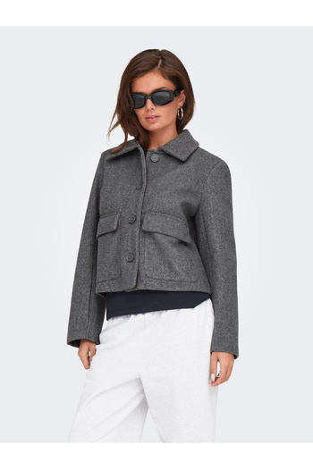JDY Jdymellow L/S Frontpocket Jacket Otw Icc 15335623   Dark Gray