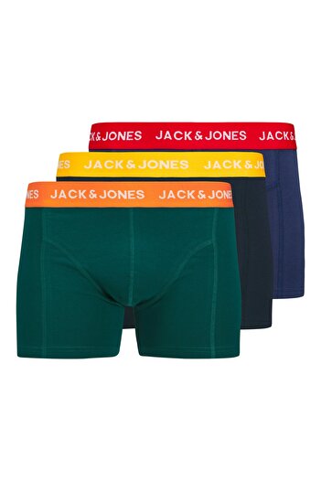 Jack & Jones Jack Jones Jacmıck 3 Pack Blue Men's Boxers - Solid Trunks, Ln Styd Model No:12270760-07