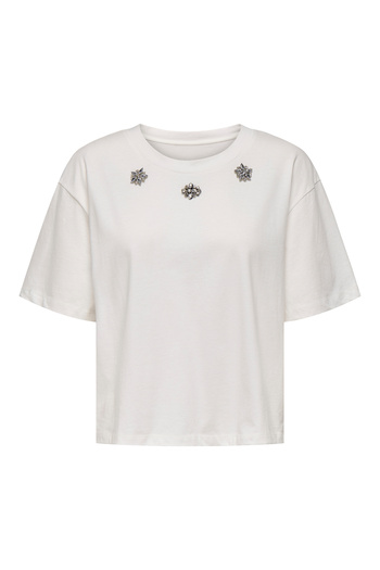 JDY Jdyluna S/S T-Shirt - Jrs Exp 15350048   Cloud Dancer