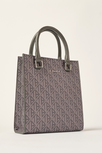 Ted Baker Anthracite Oblique Monogram Handbag 240414
