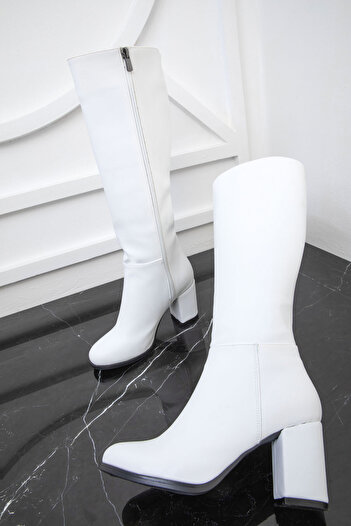 SOHO Women's White Boots 17548