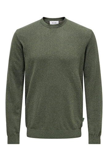 Only & Sons Onsloui Reg 12 Mel Crew Knit Noos 22029951 Castor Gray