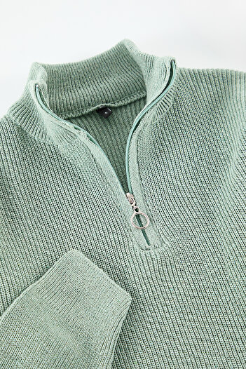 Edit by Trendyol Mint Slim Fit Knitwear Sweater - Tmnaw25Kz00064