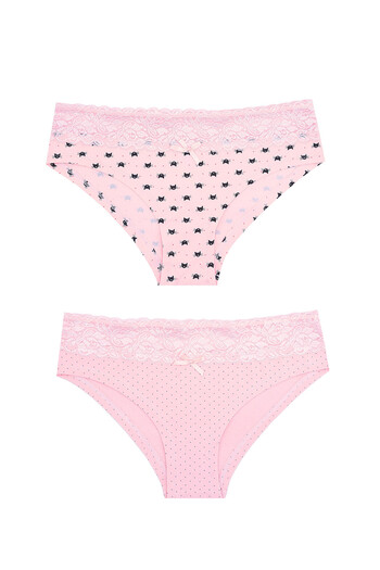 NBB Powder Lace 2-Piece Hipster Panty
