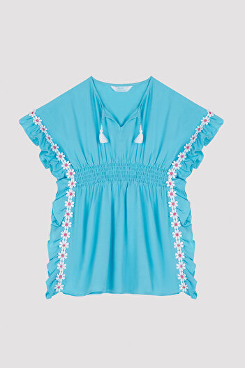Penti Girl's Daisy Frill Kaftan