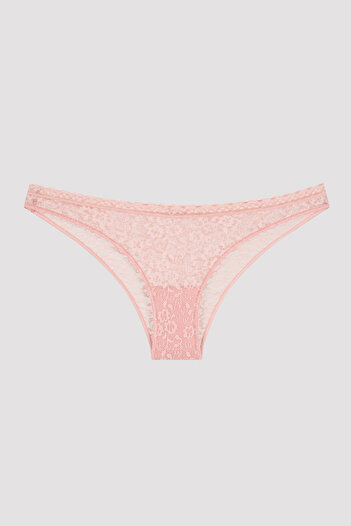 Penti Pembe Easy Lace V Shape Brazilian Külot