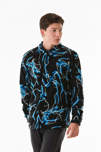 Fulla Moda Πουκάμισο Fleece με σχέδια με κουμπιά