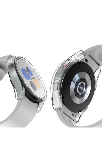 Tagomoon Samsung Galaxy Watch 7 44mm ile Uyumlu Kasa Ve Ekran Koruyucu 360 Tam Koruma Silikon Kılıf