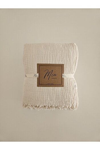 Mia single Cream Muslin Bedspread - 4 Layers of Pike