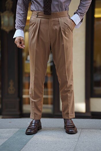 Fc Plus Camel Körük Pile Pantolon Slim-fit